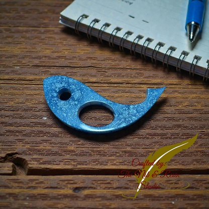 Page Holder - Pure Blue Mica Whale Thumb Holder