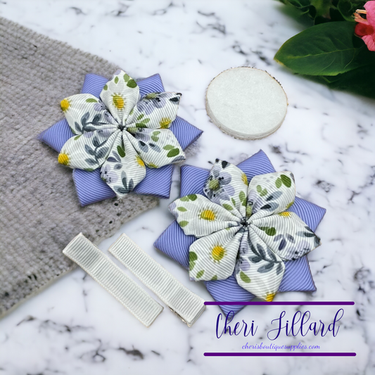White Daisies Flower Bow Kit