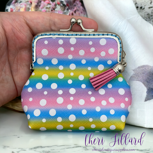 Small Polka Dots on Rainbow Coin Purse