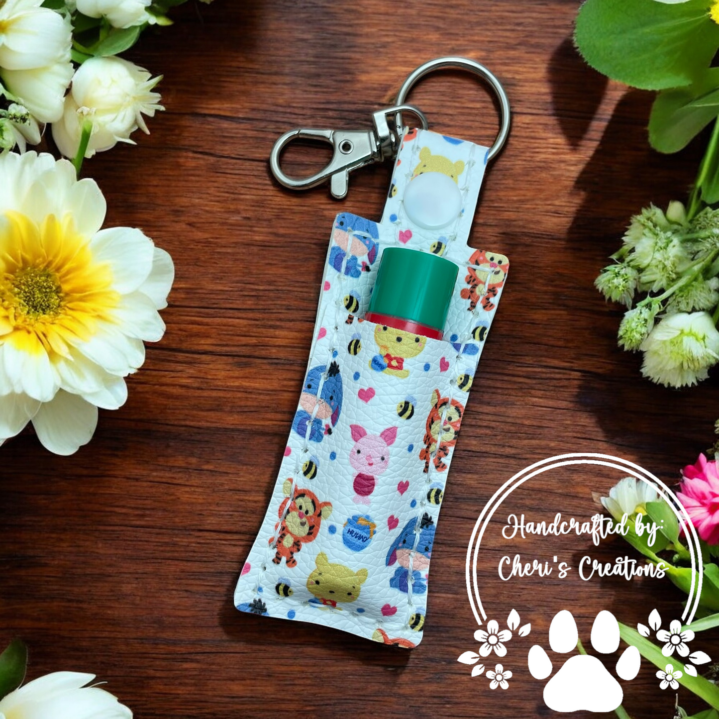 Pooh and Friends Chap Stick Keychain