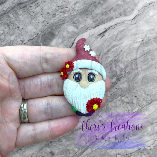 Winter Gnome Polymer Clay Embellishment