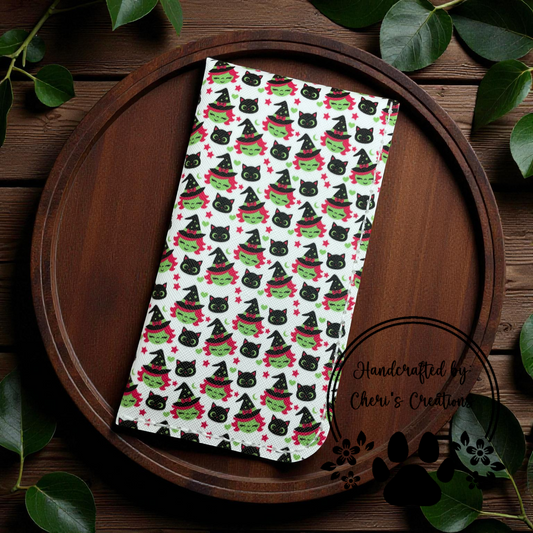 Glasses Case - Witches & Cats on White Case for Glasses