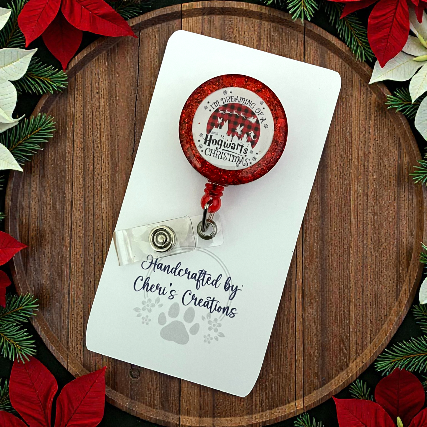 Badge Reel - Wizard Christmas ID Holder