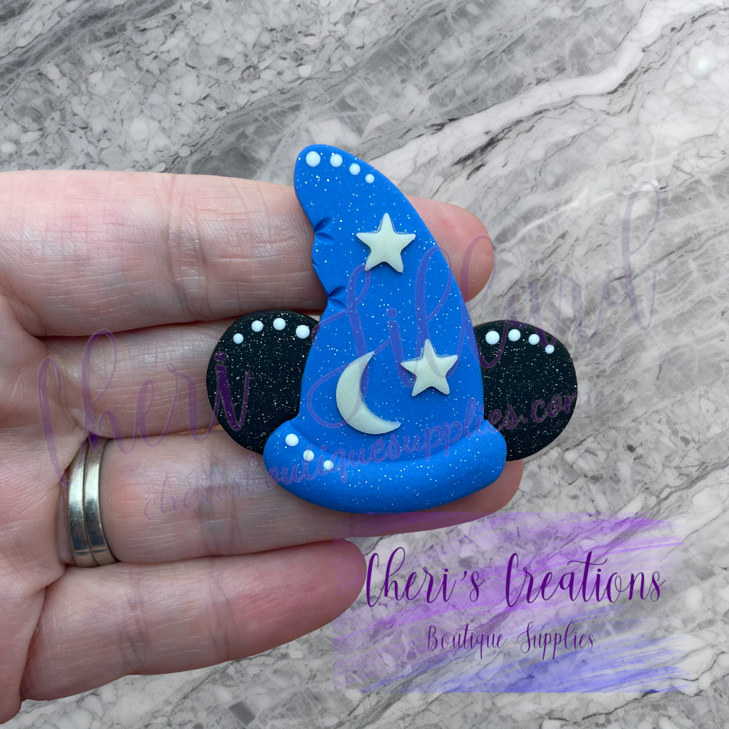 Wizard Mouse Polymer Clay Embellishment