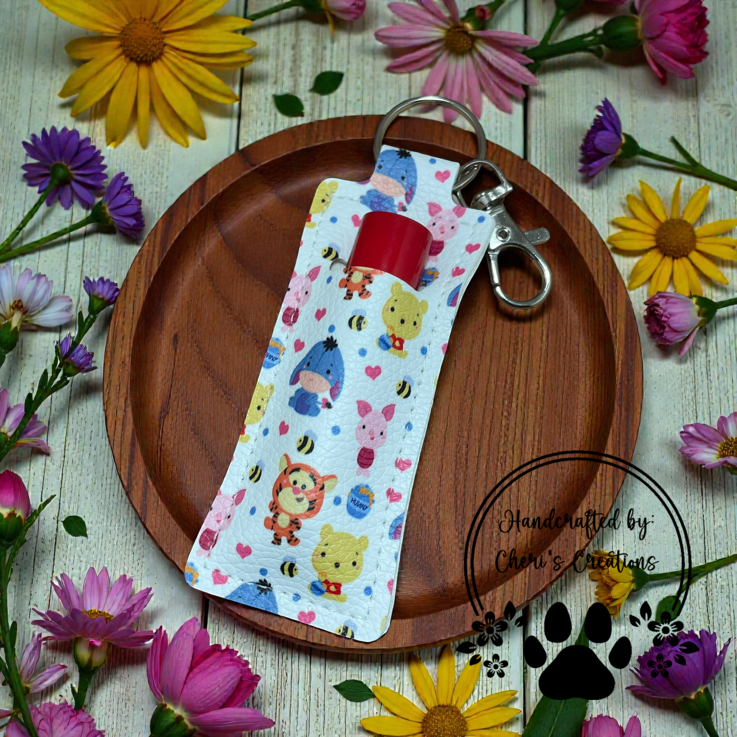 Chapstick Keychain - Woodland Friends Lip Balm Sleeve
