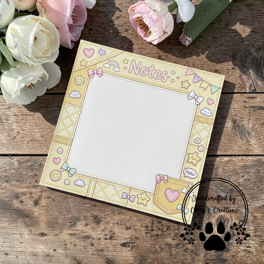 Yellow Denim Memo Pad – Cute Denim Notepad