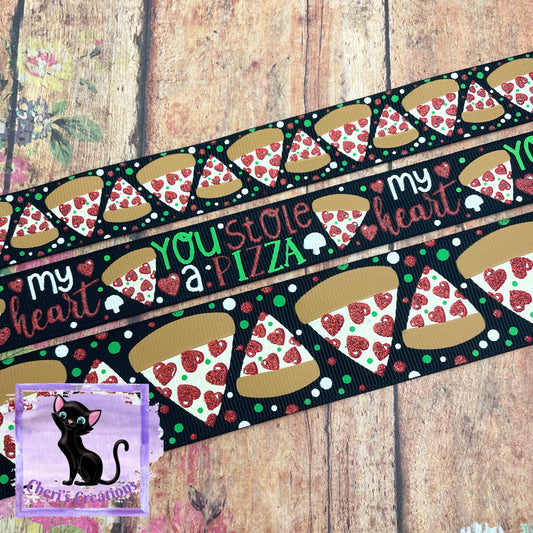 You Stole a Pizza My Heart/Grosgrain Ribbon