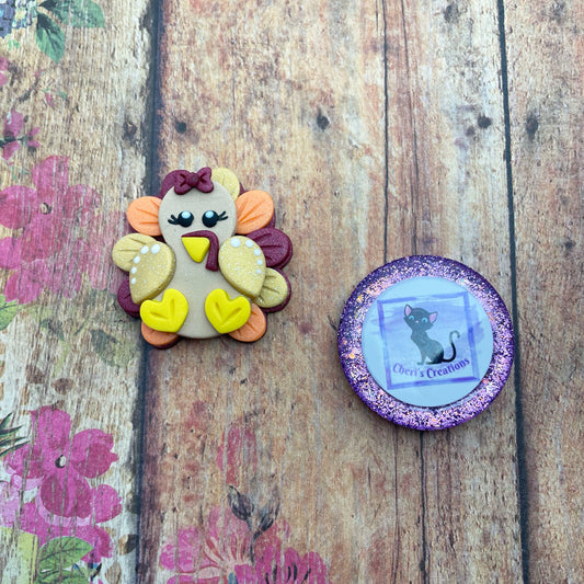 Little Fall Gobbler/Polymer Clay Embellishment